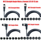 Đầu nối cáp M12 3/5/8/12 Pin
